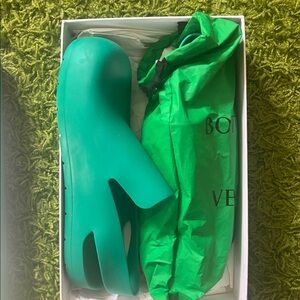 Bottega Veneta Green Puddle Loafers